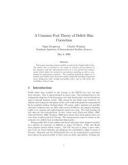 A Common Pool Theory of Deficit Bias Correction