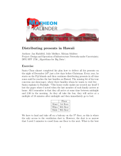 Distributing presents in Hawaii