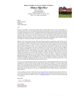 Suitland High School - Suitland Rams Football