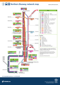 Northern Busway network map