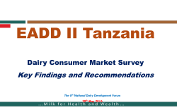 Improve supply chain for locally produced milk and dairy products