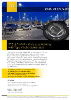 STELLA-VSM &ndash; Wide area lighting with Type V light distribution