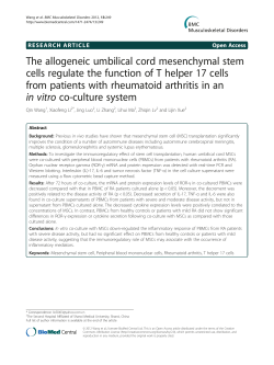 The allogeneic umbilical cord mesenchymal stem cells regulate the