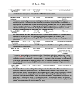 HR Informational Series/Roundtables for Leaders