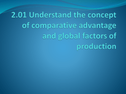 2.01 Understand the concept of comparative advantage