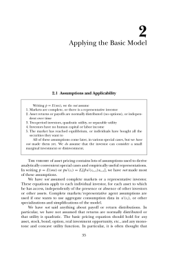 Applying the Basic Model