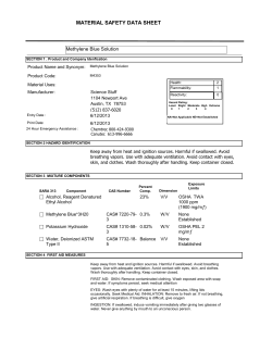 MSDS for Methylene Blue Solution - (Loeffler`s)