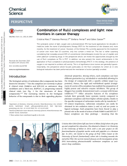 Combination of Ru(ii) complexes and light: new