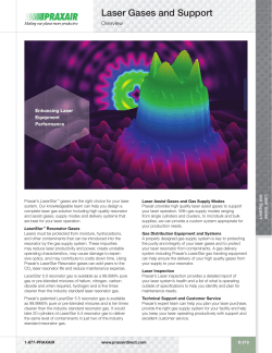 Praxair Laser Gases and Support Overview