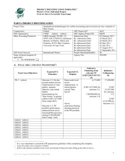 PIF Document for WPI - Global Environment Facility