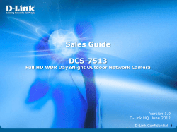DCS-3715_Sales Guide - D-Link