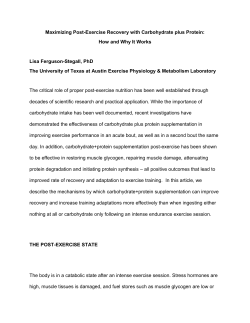 Maximizing Post-Exercise Recovery with