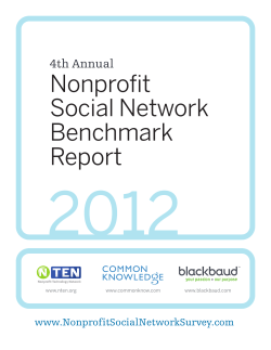 Nonprofit Social Network Benchmark Report