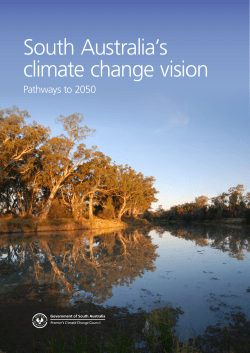 South Australia`s climate change vision