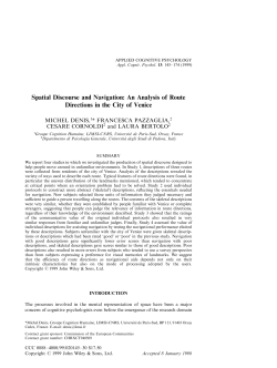Spatial discourse and navigation: an analysis of route