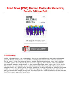 Human Molecular Genetics, Fourth Edition Full