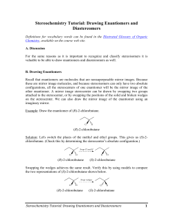 Drawing Enantiomers and Diastereomers