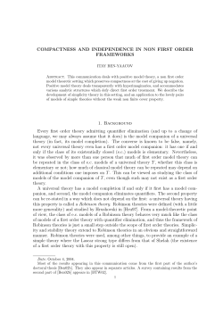 Compactness and independence in non first order frameworks