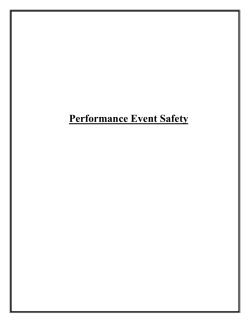 Entertainment/Performance Event Safety