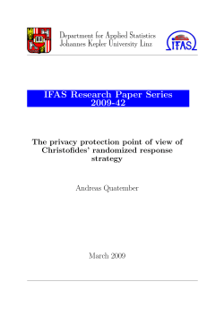 IFAS Research Paper Series 2009-42