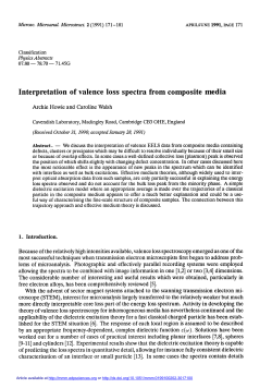 Interpretation of valence loss spectra from composite media