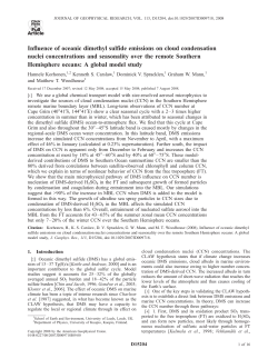 Influence of oceanic dimethyl sulfide emissions on cloud