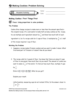 Making Cookies - TI Education