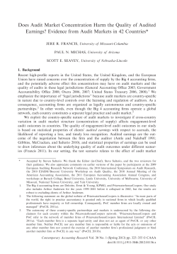 Does Audit Market Concentration Harm the Quality of Audited