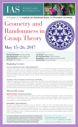 Geometry and Randomness in Group Theory