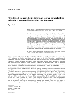 Physiological and reproductive differences between hermaphrodites