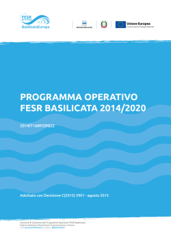 programma operativo fesr basilicata 2014/2020