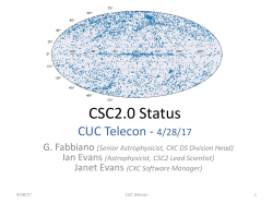 CUC Telecon 4/28/17 CSC Status