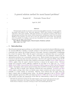 A general solution method for moral hazard problems∗