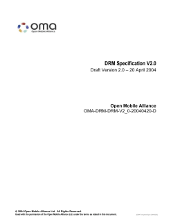 OMA Specification - The XML Cover Pages