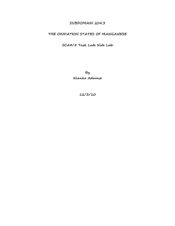 the oxidation states of manganese