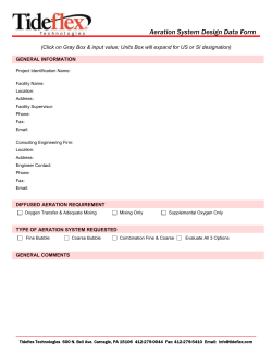 Tideflex Aeration System Design Form