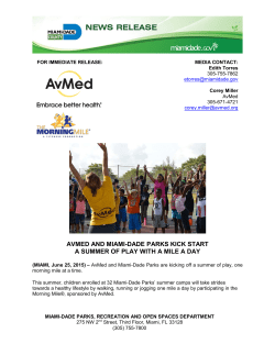 AvMed and Miami-Dade Parks Kick Start a Summer of Play with a