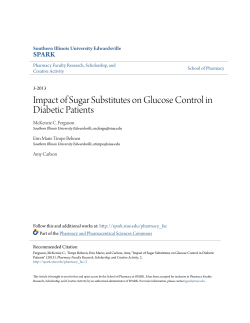 Impact of Sugar Substitutes on Glucose Control in - SPARK