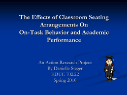The Effect of Classroom Seating Arrangements on