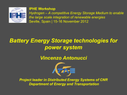Battery Energy storage technologies for power system