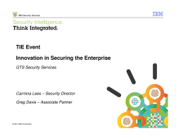 TIE Event Innovation in Securing the Enterprise