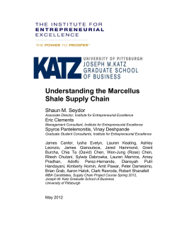 Understanding the Marcellus Shale Supply Chain