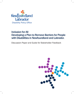 Developing a Plan to Remove Barriers for People with Disabilities in