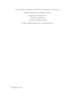 Ex Post Moral Hazard and Bayesian Learning in Insurance