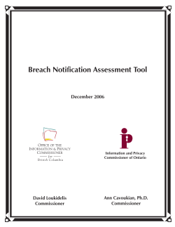 Breach Notification Assessment Tool