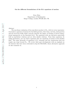 On the different formulations of the E11 equations of motion