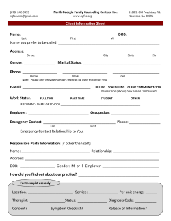 Client Information Sheet Name you prefer to be called: Address