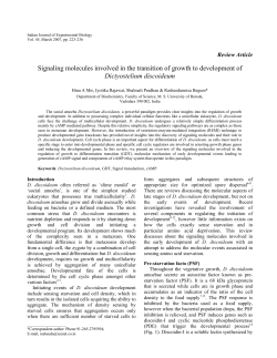 Signaling molecules involved in the transition of growth to