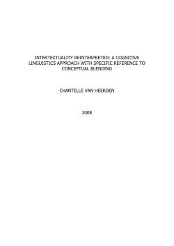 intertextuality reinterpreted: a cognitive linguistics approach