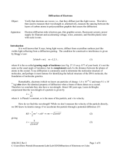 Electron Diffraction